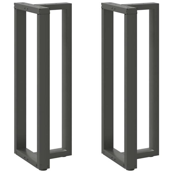 ARDEBO.de - Bartischbeine T-Form 2 Stk. Anthrazit 50x35x(111-112) cm Stahl