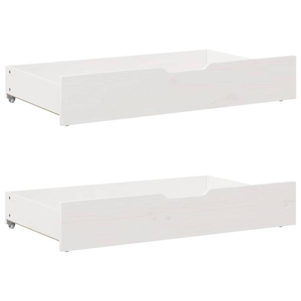 Massivholzbett ohne Matratze Weiß 75x190 cm Kiefernholz