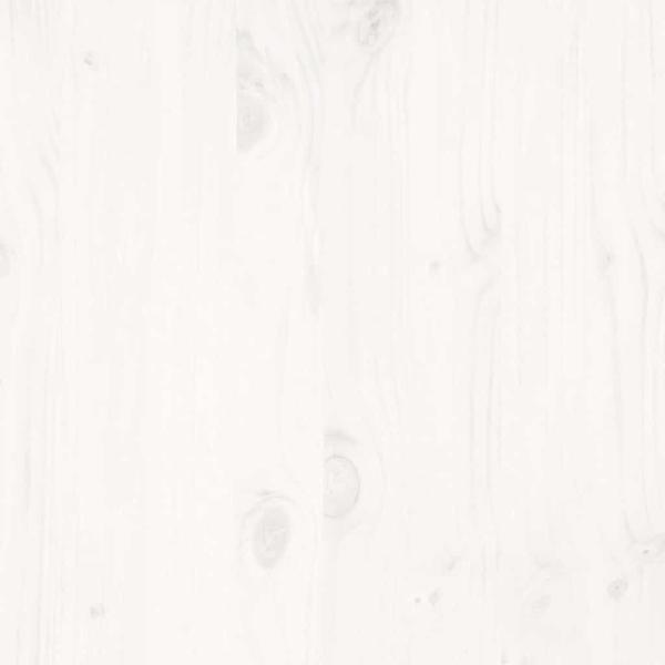 Massivholzbett ohne Matratze Weiß 140x190 cm Kiefernholz