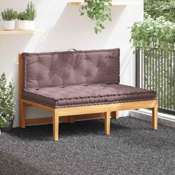 ARDEBO.de - Palettenauflagen 2 Stk. Baumwolle Taupe