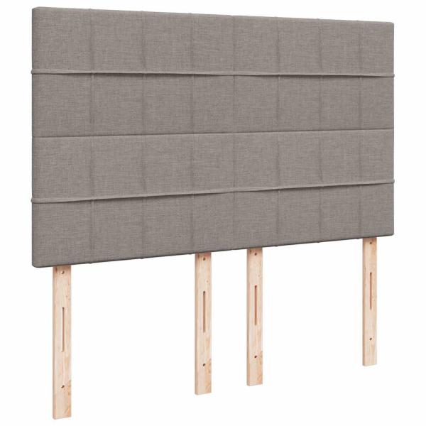 ARDEBO.de - Boxspringbett mit Matratze Taupe 140x200 cm Stoff