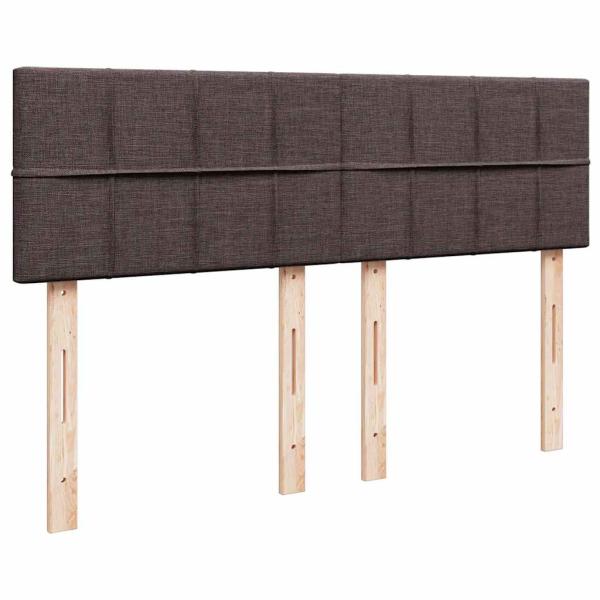 Boxspringbett mit Matratze Dunkelbraun 140x200 cm Stoff