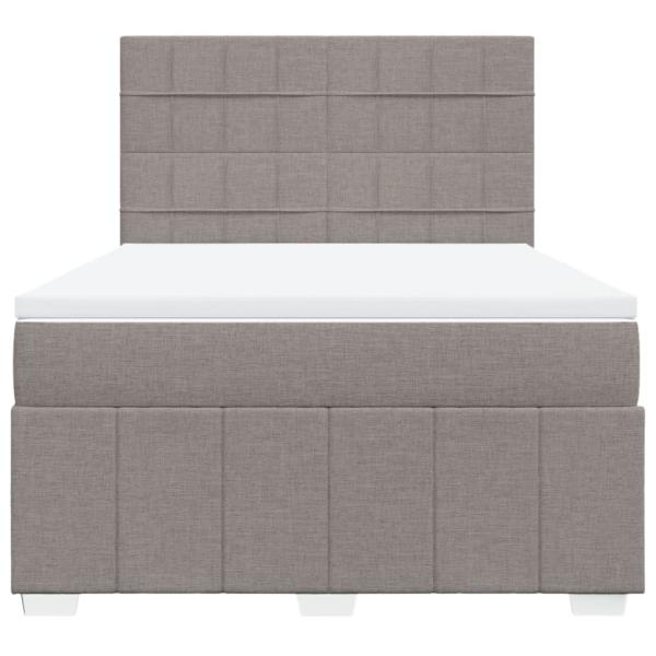 Boxspringbett mit Matratze Taupe 140x200 cm Stoff