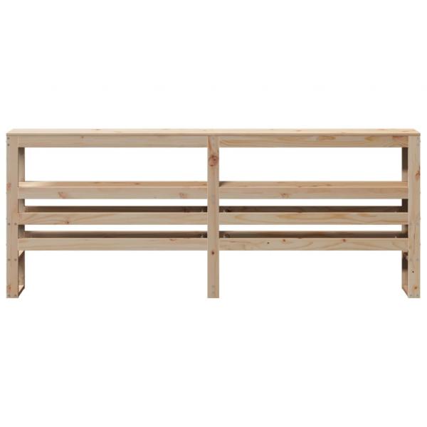 Kopfteil mit Ablagen 180 cm Massivholz Kiefer