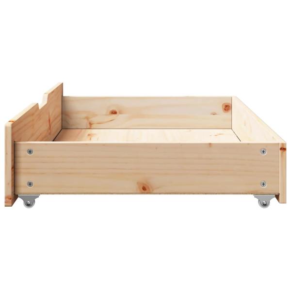 Bettschubladen mit Rollen 2 Stk. 90x55x16 cm Massivholz Kiefer