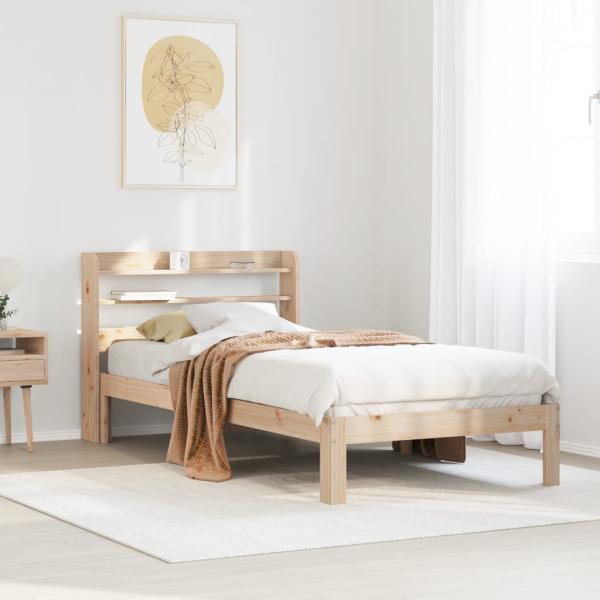 ARDEBO.de - Bettgestell mit Kopfteil ohne Matratze 90x190 cm