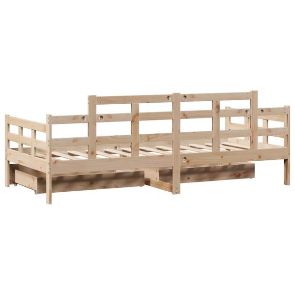 ARDEBO.de - Tagesbett mit Schubladen 90x190 cm Massivholz Kiefer