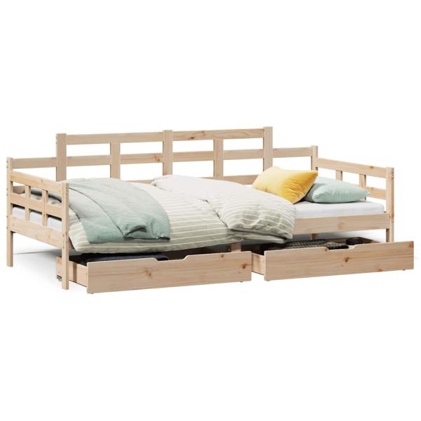 ARDEBO.de - Tagesbett mit Schubladen 90x190 cm Massivholz Kiefer
