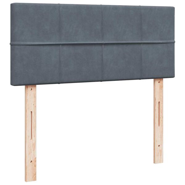 ARDEBO.de - Boxspringbett mit Matratze Dunkelgrau 120x200 cm Samt