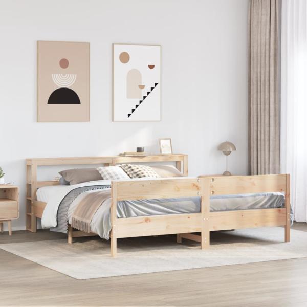 ARDEBO.de - Massivholzbett ohne Matratze 180x200 Kiefernholz