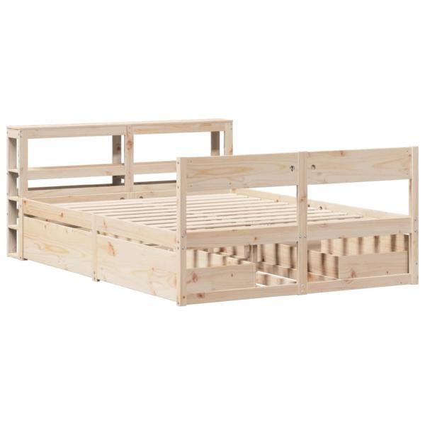 Massivholzbett ohne Matratze 140x200 cm Kiefernholz