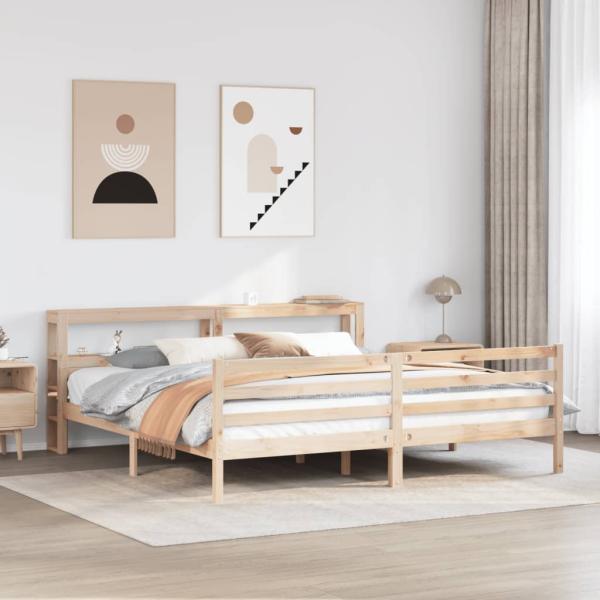 ARDEBO.de - Bettgestell mit Kopfteil ohne Matratze 200x200 cm