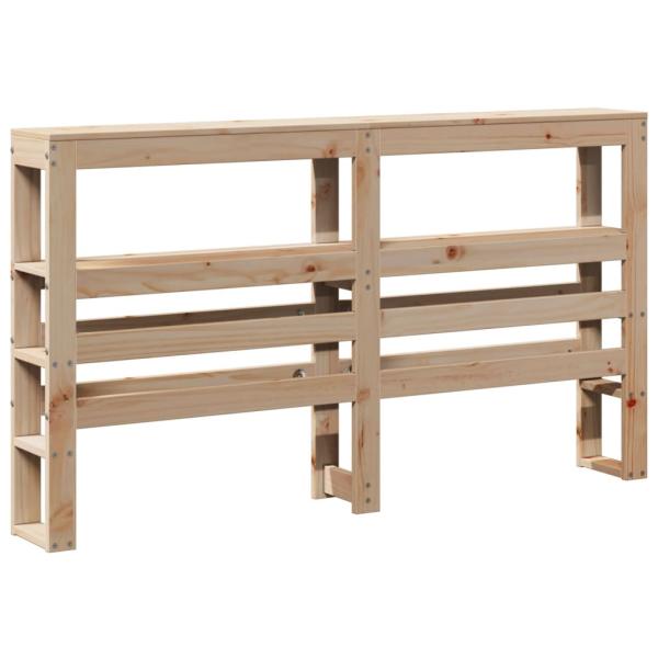 Kopfteil mit Ablagen 140 cm Massivholz Kiefer
