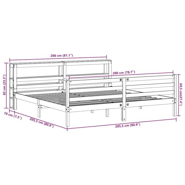 Massivholzbett ohne Matratze 200x200 cm Kiefer