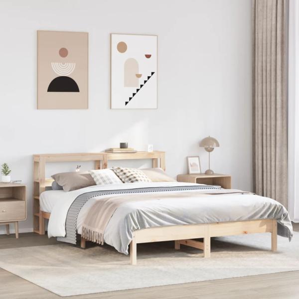 ARDEBO.de - Massivholzbett ohne Matratze 140x200 cm Kiefernholz