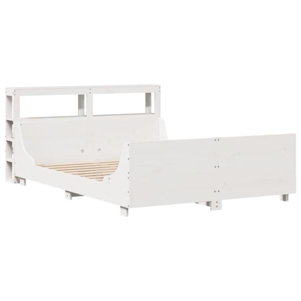 Massivholzbett ohne Matratze Weiß 160x200 Kiefernholz