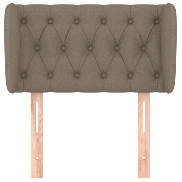 Kopfteil mit Ohren Taupe 83x23x78/88 cm Stoff