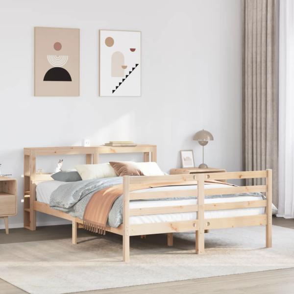 ARDEBO.de - Bettgestell mit Kopfteil ohne Matratze 140x190 cm