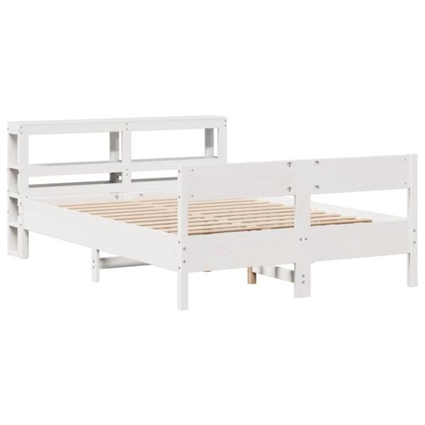 Massivholzbett ohne Matratze Weiß 160x200 Kiefernholz