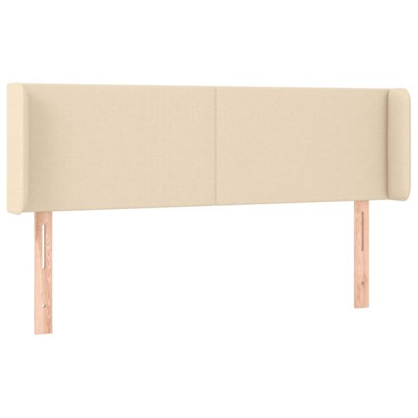 LED Kopfteil Creme 147x16x78/88 cm Stoff