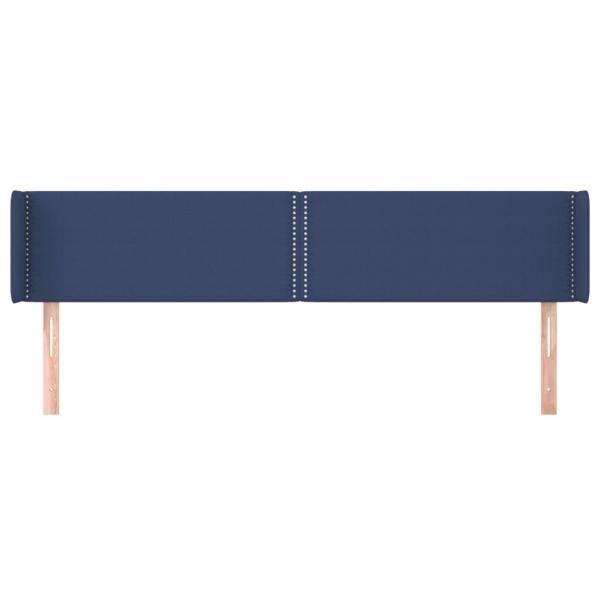 Kopfteil mit Ohren Blau 163x16x78/88 cm Stoff