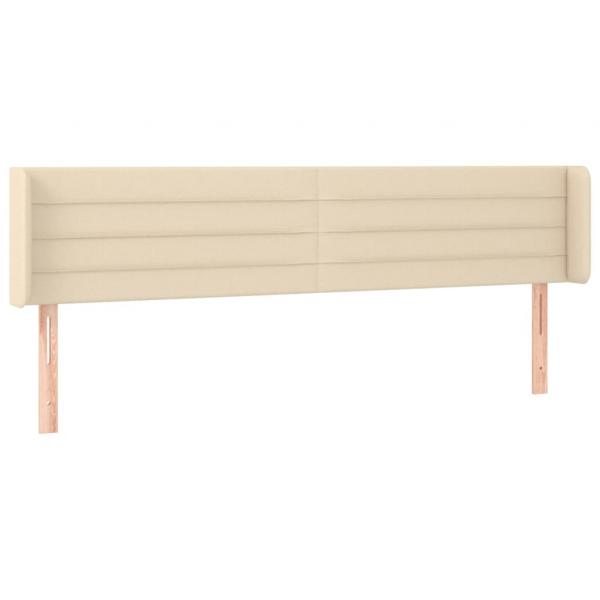 Kopfteil mit Ohren Creme 183x16x78/88 cm Stoff