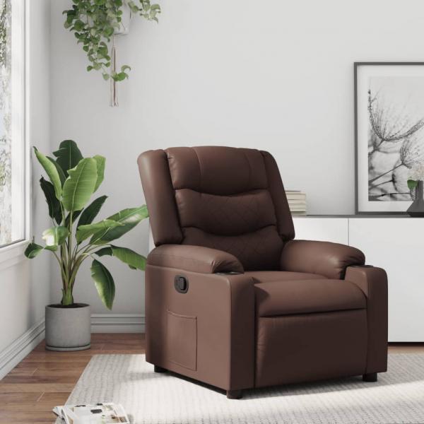 ARDEBO.de - Relaxsessel Braun Kunstleder