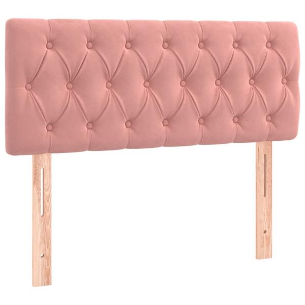 Boxspringbett mit Matratze Rosa 90x190 cm Samt