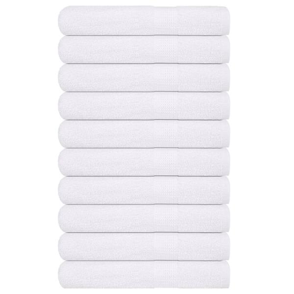 ARDEBO.de - Handtücher 10 Stk. Weiß 100x200 cm 360 g/m² 100% Baumwolle