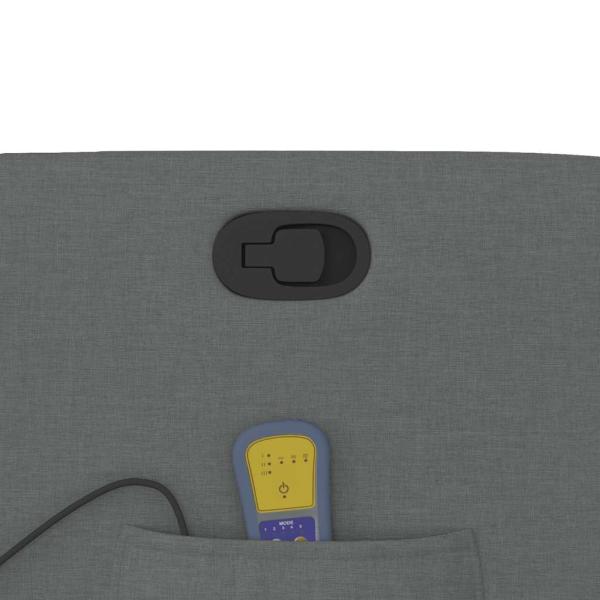 Massagesessel mit Aufstehhilfe Dunkelgrau Stoff