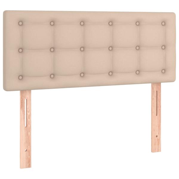 Boxspringbett mit Matratze Cappuccino-Braun 80x200cm Kunstleder