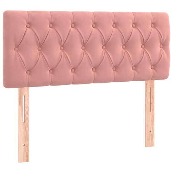 Boxspringbett mit Matratze Rosa 90x200 cm Samt