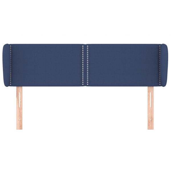Kopfteil mit Ohren Blau 147x23x78/88 cm Stoff