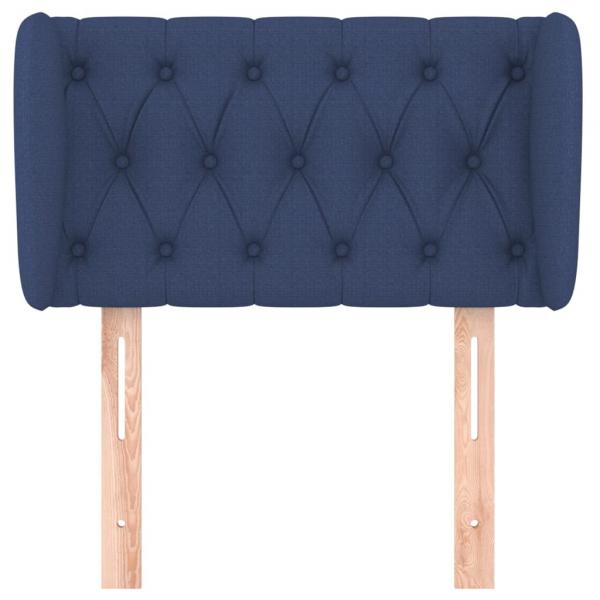 Kopfteil mit Ohren Blau 83x23x78/88 cm Stoff