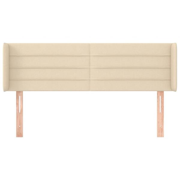 Kopfteil mit Ohren Creme 147x16x78/88 cm Stoff