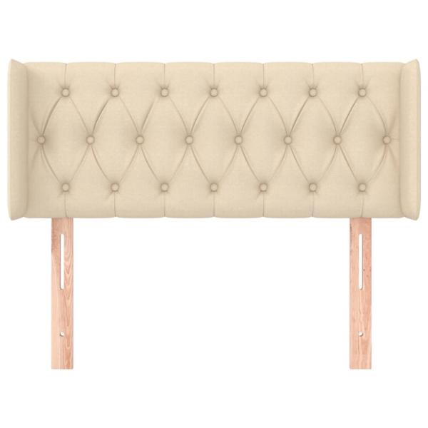 Kopfteil mit Ohren Creme 103x16x78/88 cm Stoff