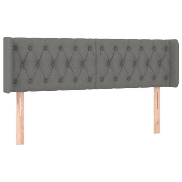 Kopfteil mit Ohren Dunkelgrau 147x16x78/88 cm Stoff