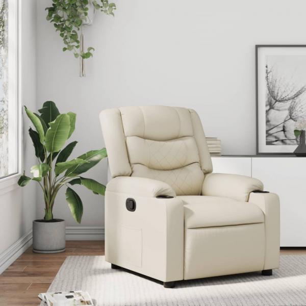 ARDEBO.de - Relaxsessel Creme Kunstleder