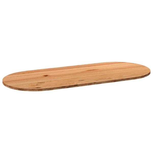 ARDEBO.de - Tischplatte Hellbraun 280x120x4 cm Massivholz Eiche Oval