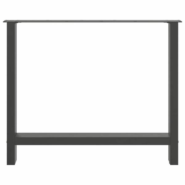 Couchtischbeine Anthrazit 2 Stk. 90x(72-73) cm Stahl