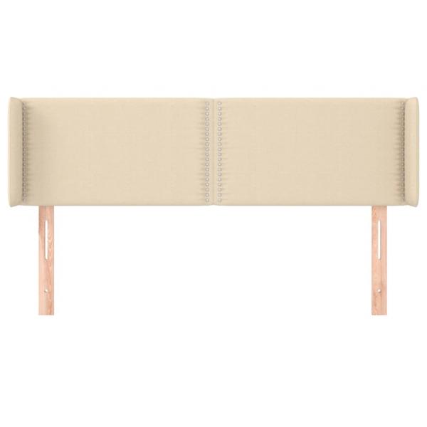 Kopfteil mit Ohren Creme 147x16x78/88 cm Stoff