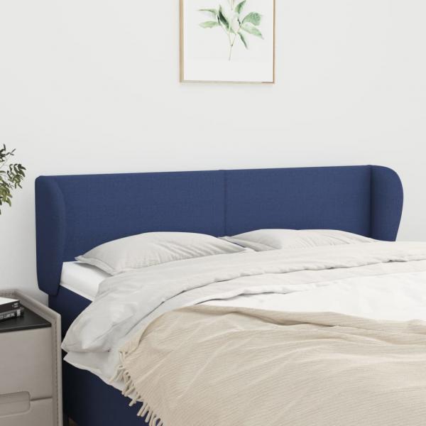 ARDEBO.de - Kopfteil mit Ohren Blau 147x23x78/88 cm Stoff