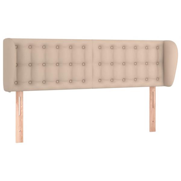 ARDEBO.de - Kopfteil mit Ohren Cappuccino-Braun 147x23x78/88 cm Kunstleder