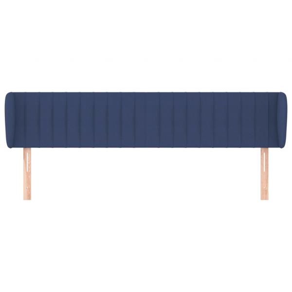 Kopfteil mit Ohren Blau 203x23x78/88 cm Stoff