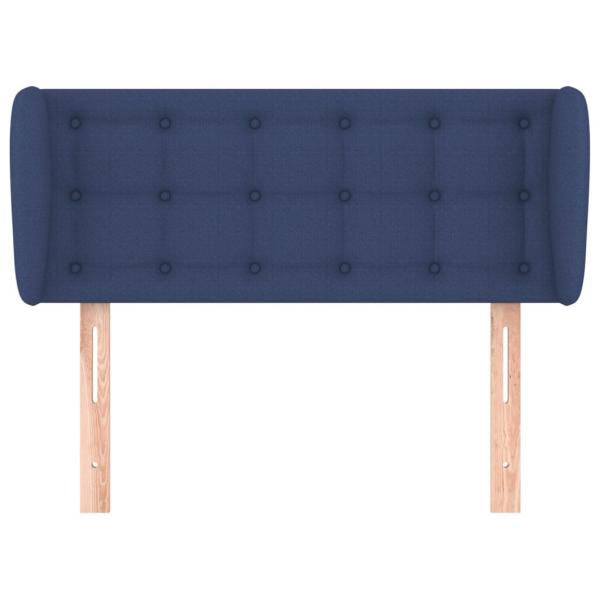 Kopfteil mit Ohren Blau 103x23x78/88 cm Stoff