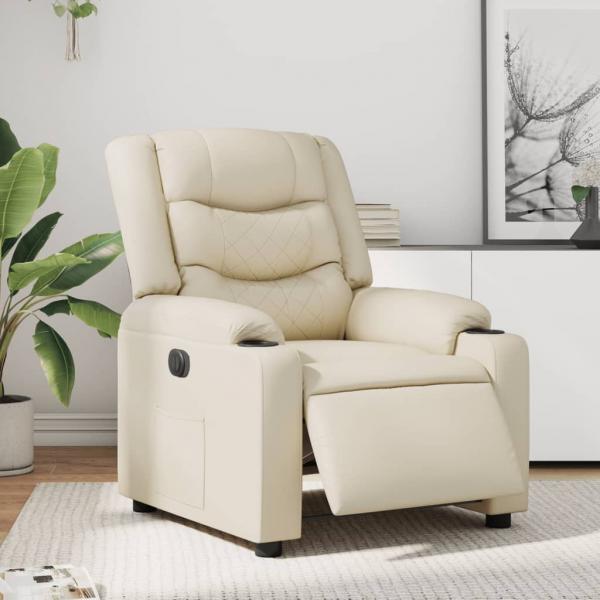 ARDEBO.de - Relaxsessel Elektrisch Creme Kunstleder