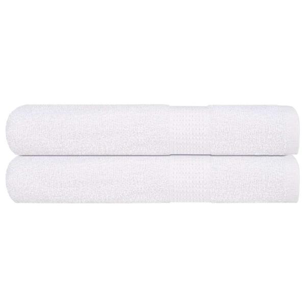 ARDEBO.de - Saunatücher 2 Stk. Weiß 80x200 cm 360 g/m² 100% Baumwolle