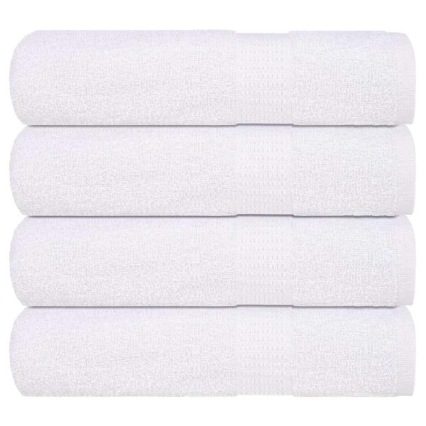 ARDEBO.de - Duschtücher 4 Stk. Weiß 70x140 cm 360 g/m² 100% Baumwolle