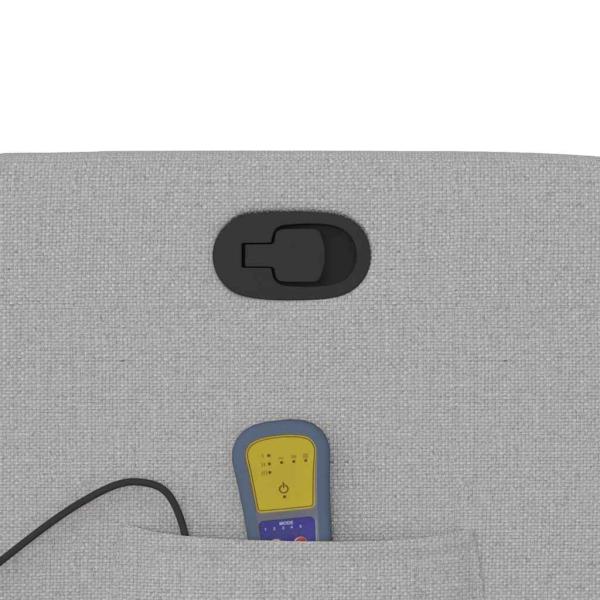 Massagesessel mit Aufstehhilfe Wolkengrau Stoff