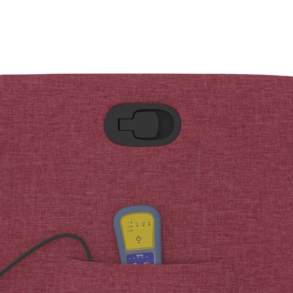 Massagesessel mit Aufstehhilfe Weinrot Stoff